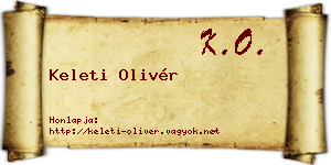 Keleti Olivér névjegykártya